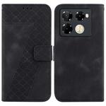 For Infinix Note 40 Pro+ 5G Seven-shaped Embossed Leather Phone Case(Black)