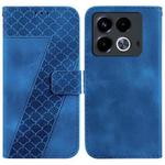 For Infinix Note 40 4G Seven-shaped Embossed Leather Phone Case(Blue)