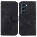 For Infinix Hot 50 5G Seven-shaped Embossed Leather Phone Case(Black)