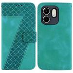 For Infinix Hot 50i / Smart 9 Seven-shaped Embossed Leather Phone Case(Green)