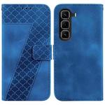 For Infinix Hot 50 Pro 4G Seven-shaped Embossed Leather Phone Case(Blue)
