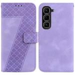 For Infinix Hot 50 Pro+ 4G Seven-shaped Embossed Leather Phone Case(Purple)
