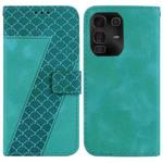 For Infinix Note 50 Pro+ Seven-shaped Embossed Leather Phone Case(Green)