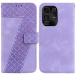 For Infinix Note 50 Pro+ Seven-shaped Embossed Leather Phone Case(Purple)