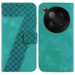 For Infinix Zero 40 4G / 5G Seven-shaped Embossed Leather Phone Case(Green)