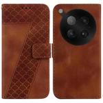 For Infinix Zero 40 4G / 5G Seven-shaped Embossed Leather Phone Case(Brown)