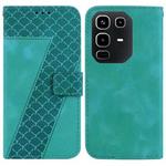 For Infinix Note 50 4G / Note 50 Pro 4G Seven-shaped Embossed Leather Phone Case(Green)