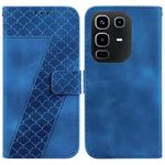 For Infinix Note 50 4G / Note 50 Pro 4G Seven-shaped Embossed Leather Phone Case(Blue)
