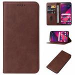 For BLU View 1 Magnetic Closure Leather Phone Case(Brown)