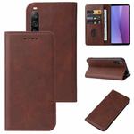 For Sony Xperia 10 V Magnetic Closure Leather Phone Case(Brown)