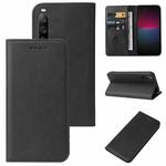 For Sony Xperia 10 IV Magnetic Closure Leather Phone Case(Black)