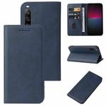 For Sony Xperia 10 IV Magnetic Closure Leather Phone Case(Blue)