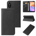 For ZTE Blade A31 Plus Magnetic Closure Leather Phone Case(Black)