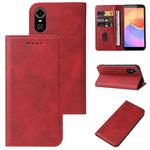 For ZTE Blade A31 Plus Magnetic Closure Leather Phone Case(Red)