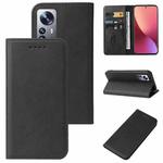 For Xiaomi 12 Pro Magnetic Closure Leather Phone Case(Black)