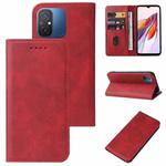 For Xiaomi Redmi 11A / 12C Magnetic Closure Leather Phone Case(Red)