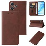 For Xiaomi Redmi 12 5G Magnetic Closure Leather Phone Case(Brown)