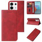 For Xiaomi Redmi Note 13 Pro 5G Magnetic Closure Leather Phone Case(Red)