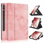 For Samsung Galaxy Tab S9 360 Rotation Stand Smart Leather Tablet Case(Pink)