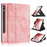 For Samsung Galaxy Tab S9+ 360 Rotation Stand Smart Leather Tablet Case(Pink)