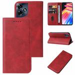 For Infinix Hot 30 Magnetic Closure Leather Phone Case(Red)