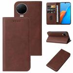 For Infinix Note 12 2023 Magnetic Closure Leather Phone Case(Brown)