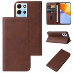 For Infinix Note 30 5G Magnetic Closure Leather Phone Case(Brown)