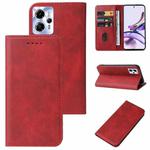 For Motorola Moto G13 Magnetic Closure Leather Phone Case(Red)