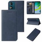 For Motorola Moto E13 Magnetic Closure Leather Phone Case(Blue)