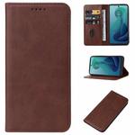 For Motorola Moto G 5G 2024 Magnetic Closure Leather Phone Case(Brown)