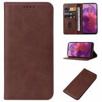 For Motorola Moto G24 Magnetic Closure Leather Phone Case(Brown)