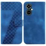 For Tecno Camon 19 Pro 5G 7-shaped Embossed Leather Phone Case(Blue)