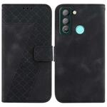 For Tecno Pop 5 LTE/BD4 7-shaped Embossed Leather Phone Case(Black)