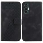 For Tecno Pova 3/LE7 7-shaped Embossed Leather Phone Case(Black)