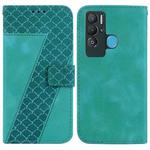 For Tecno Pova Neo/LE6 7-shaped Embossed Leather Phone Case(Green)