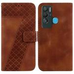 For Tecno Pova Neo/LE6 7-shaped Embossed Leather Phone Case(Brown)