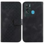 For Tecno Pova Neo/LE6 7-shaped Embossed Leather Phone Case(Black)