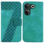 For Tecno Camon 20 Pro 5G 7-shaped Embossed Leather Phone Case(Green)