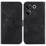 For Tecno Camon 20 Pro 5G 7-shaped Embossed Leather Phone Case(Black)