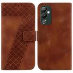 For Tecno Pova 4 7-shaped Embossed Leather Phone Case(Brown)
