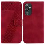 For Tecno Pova 4 7-shaped Embossed Leather Phone Case(Red)