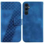 For Tecno Pova Neo 2 7-shaped Embossed Leather Phone Case(Blue)