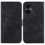 For Tecno Pova Neo 3 7-shaped Embossed Leather Phone Case(Black)