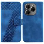 For Tecno Spark 20 Pro 7-shaped Embossed Leather Phone Case(Blue)