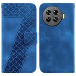 For Tecno Spark 20 Pro+ 4G Seven-shaped Embossed Leather Phone Case(Blue)