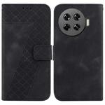 For Tecno Spark 20 Pro+ 4G 7-shaped Embossed Leather Phone Case(Black)