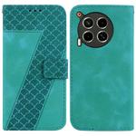 For Tecno Camon 30 4G / 5G / CL6 / CL7 Seven-shaped Embossed Leather Phone Case(Green)