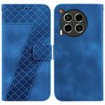 For Tecno Camon 30 4G / 5G / CL6 / CL7 Seven-shaped Embossed Leather Phone Case(Blue)
