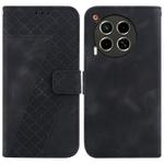 For Tecno Camon 30 4G / 5G / CL6 / CL7 Seven-shaped Embossed Leather Phone Case(Black)