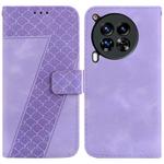 For Tecno Camon 30 Premier 5G Seven-shaped Embossed Leather Phone Case(Purple)